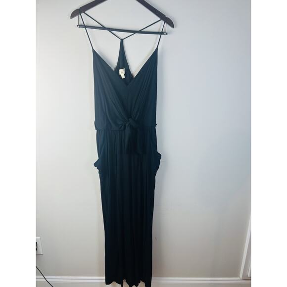 MOULINETTE SOEURS Willa Tie-Waist Jumpsuit In Black Size Large - Picture 3 of 10